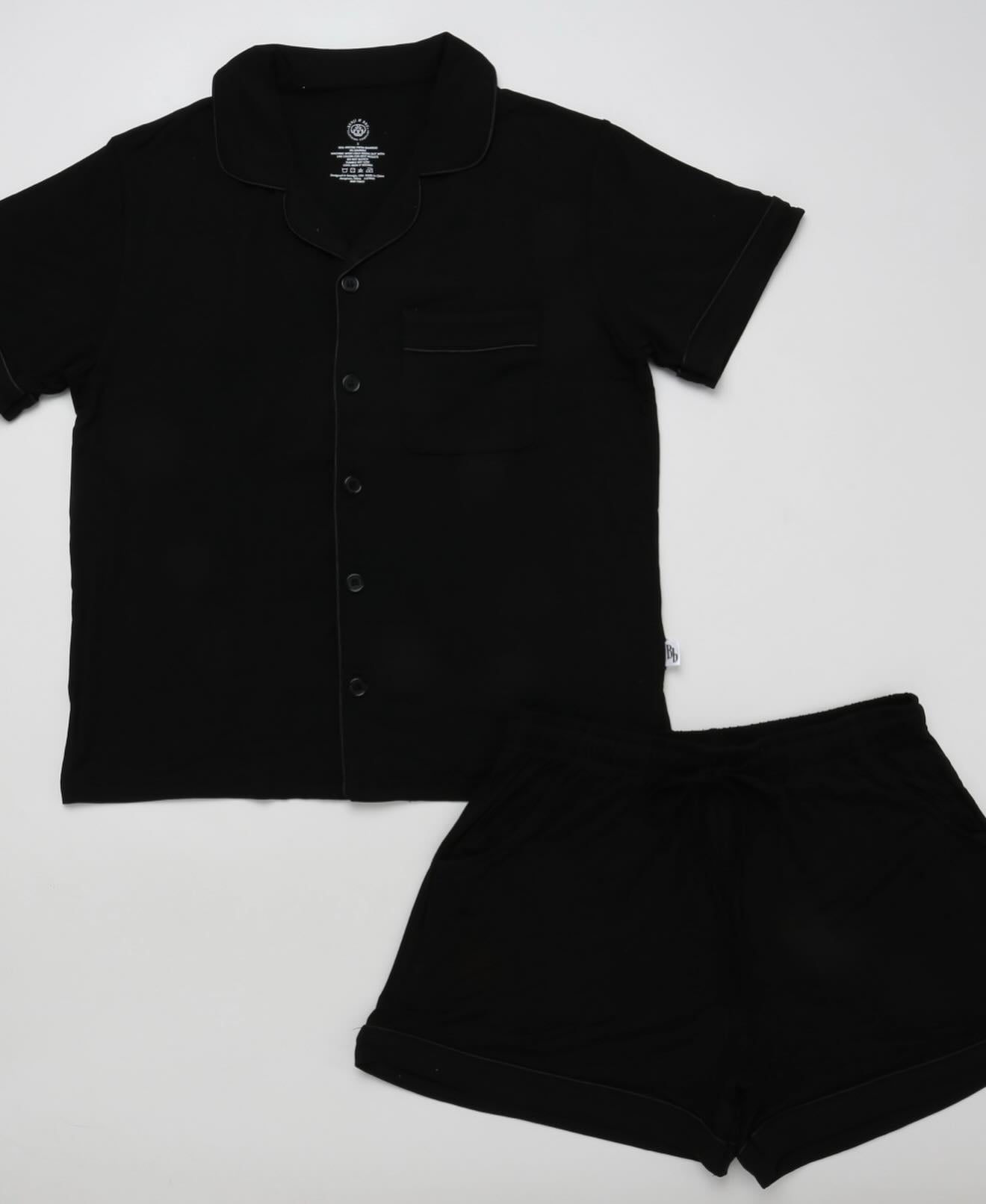 SOLID BLACK - SHORT SET - ADULT