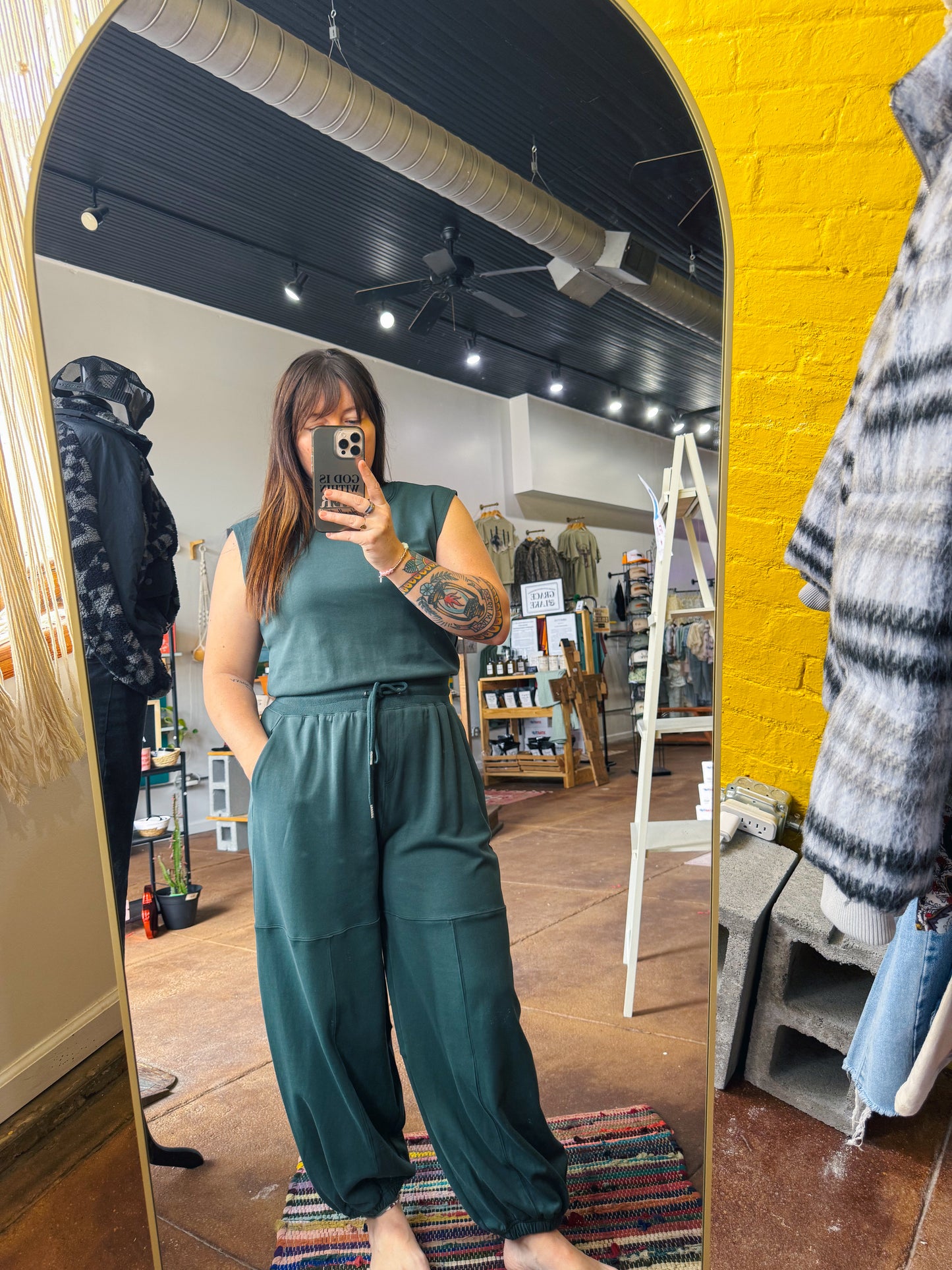 Knit Jumpsuit - HUNTER GREEN