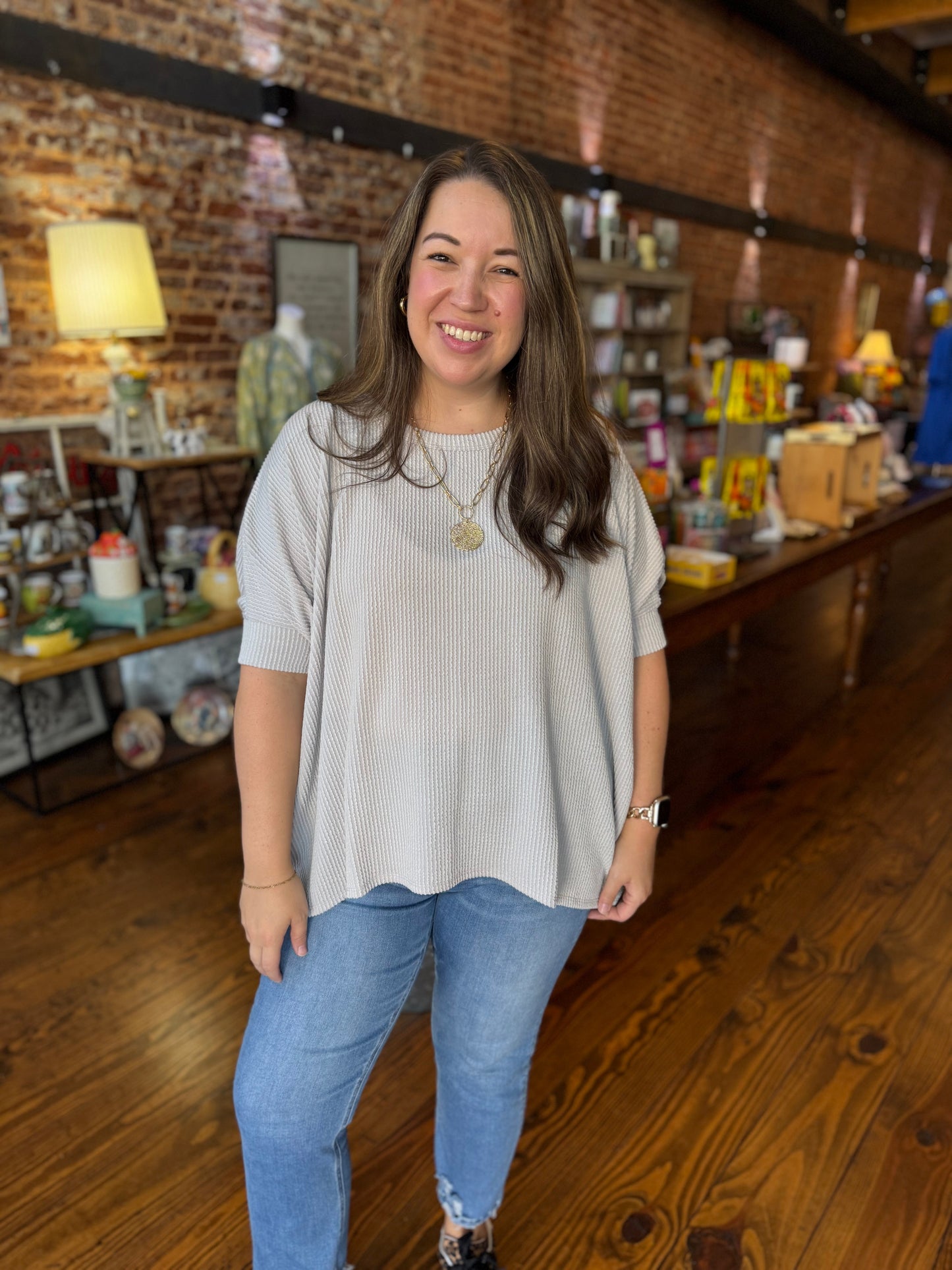 Stephanie Ribbed Poncho Top