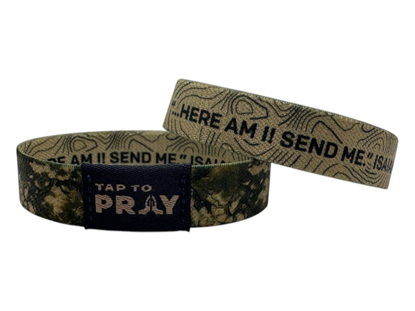 Tap To Pray™ Wristbands - Valor Camo & Isaiah 6:8