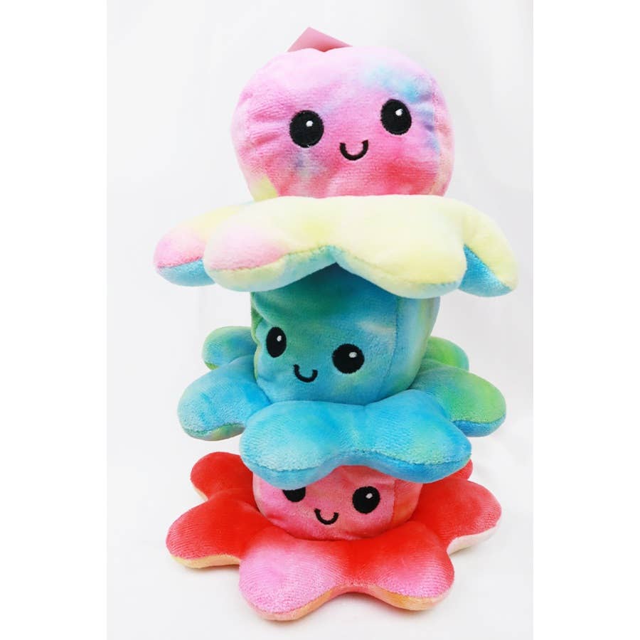Tie Dyed Reversible Octopus Plushie - Mystery Color