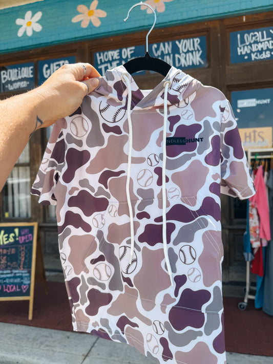 Youth Bases Loaded Camo Hooded Tee