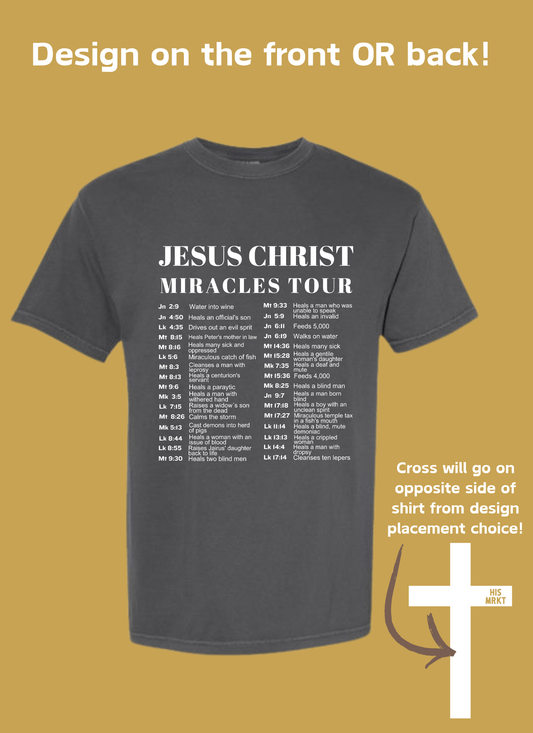 JESUS MIRACLE TOUR - TSHIRT BAR DESIGN