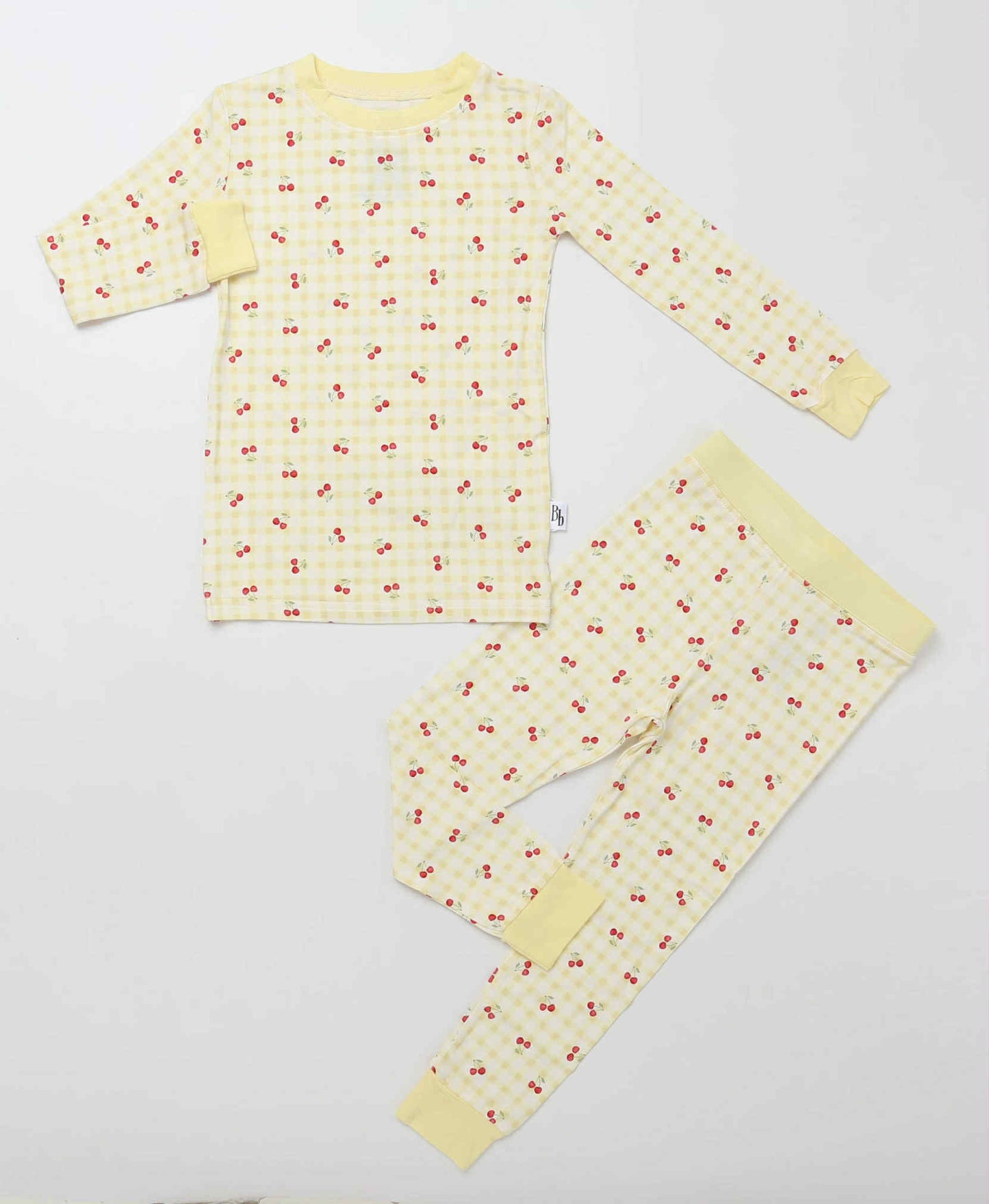 Gingham Cherries Bamboo Pajamas