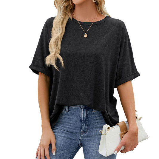 Solid Round Neck Basic Tee
