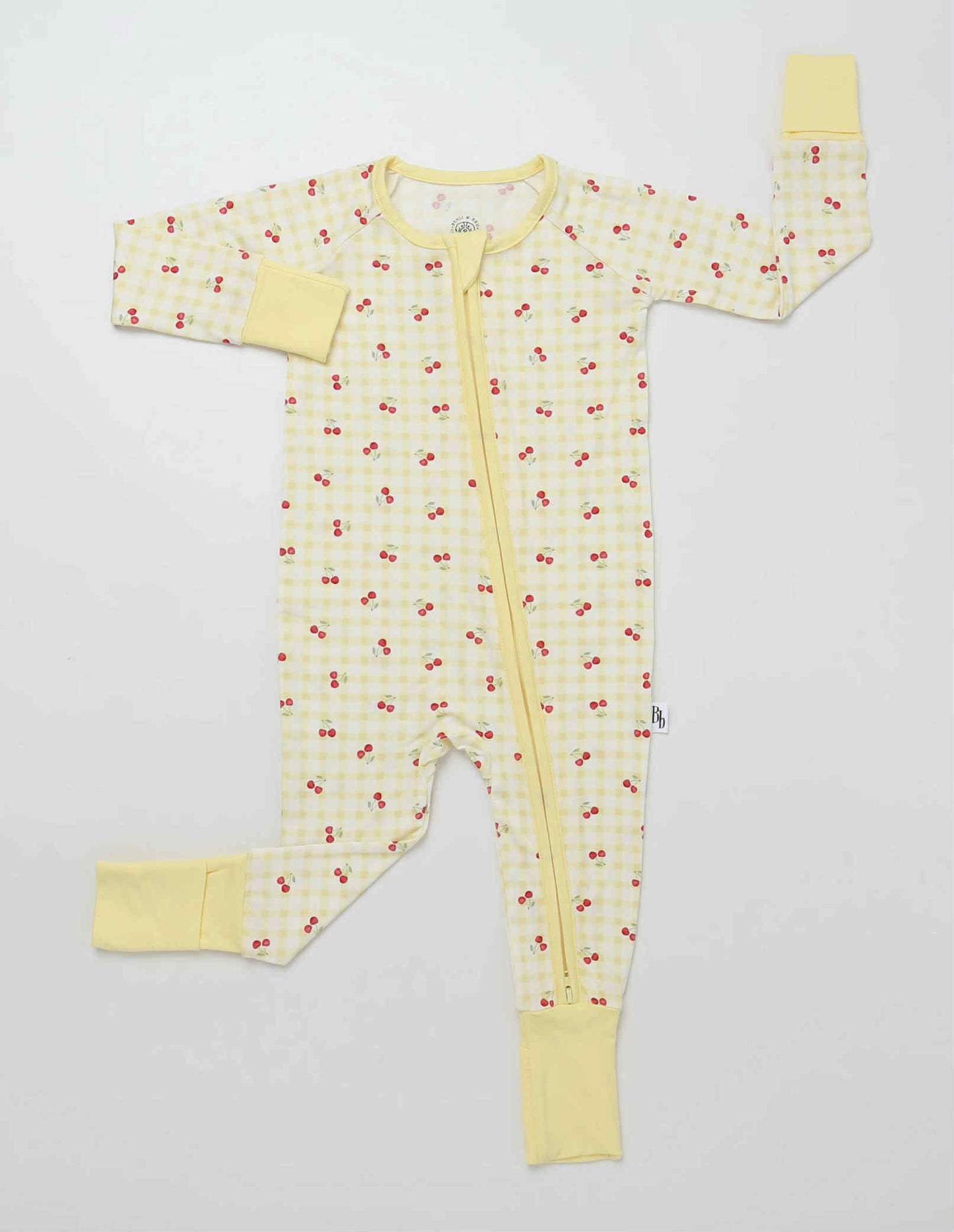 Gingham Cherries Bamboo Pajamas