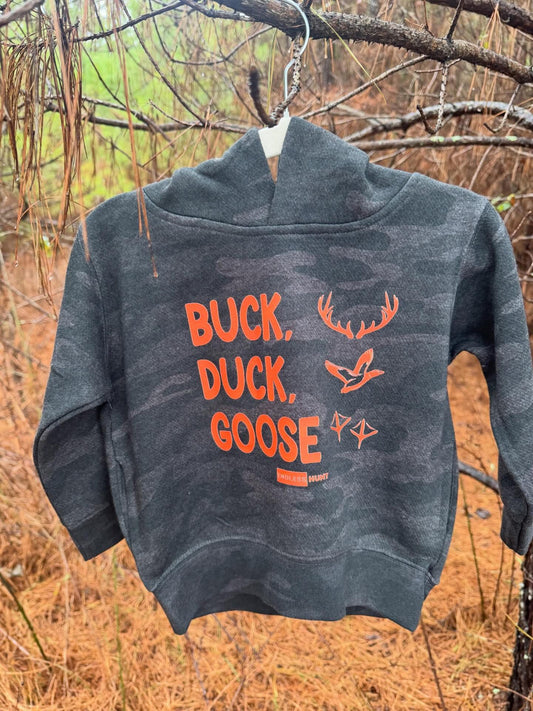Buck, Duck, Goose Hoodie - YOUTH