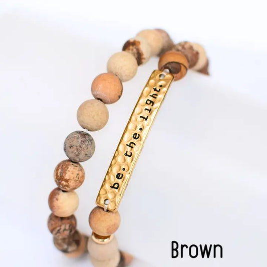 Be The Light Bracelet - Brown