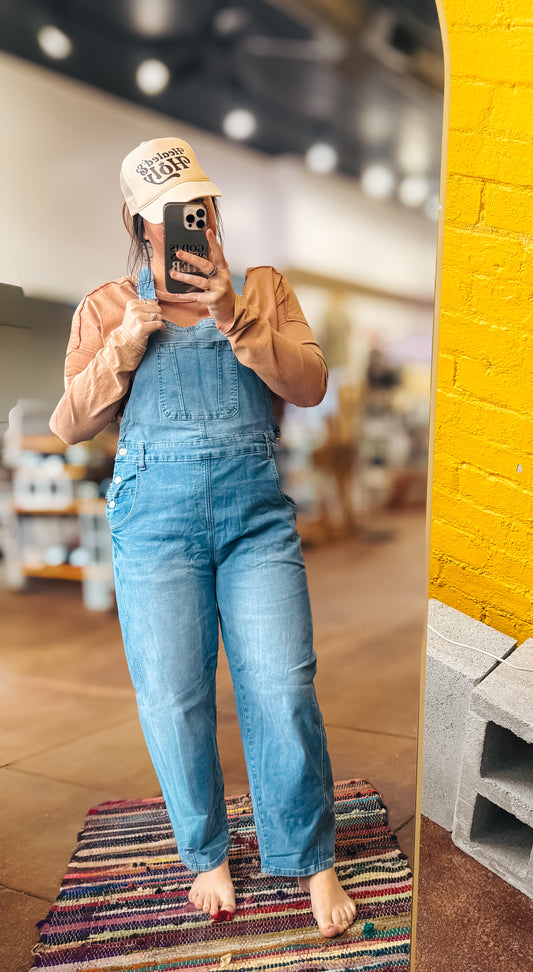 Denim Overalls - Light Wash