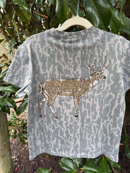 Youth DayBreak Whitetail Faded Tee - EHY