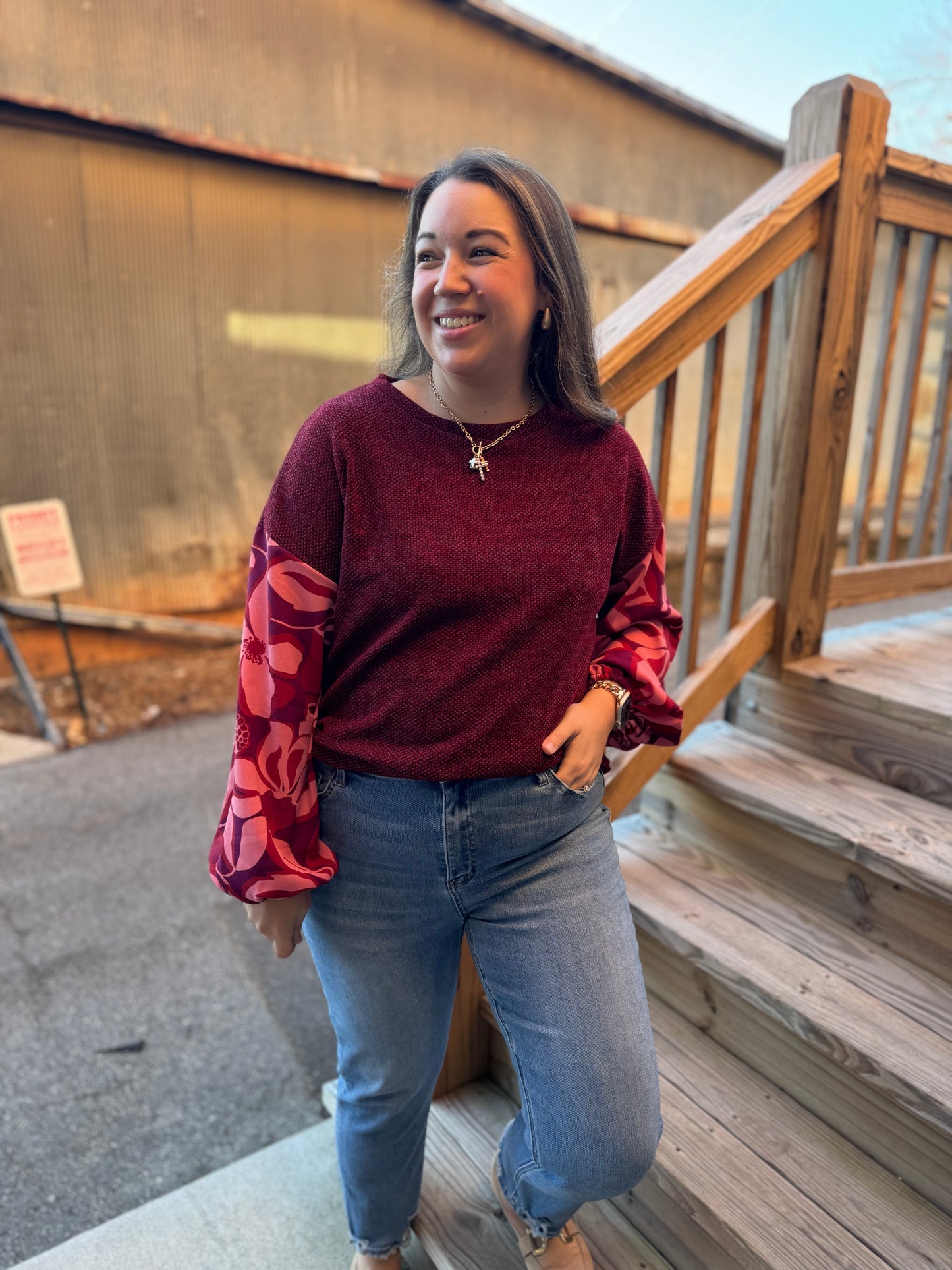 Boldly Blooming Top