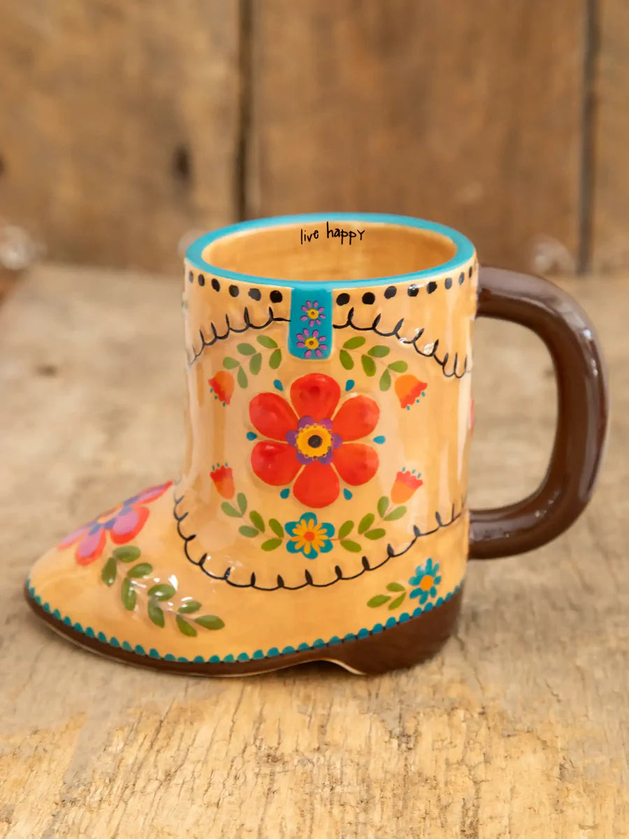 Live Happy Boot Mug