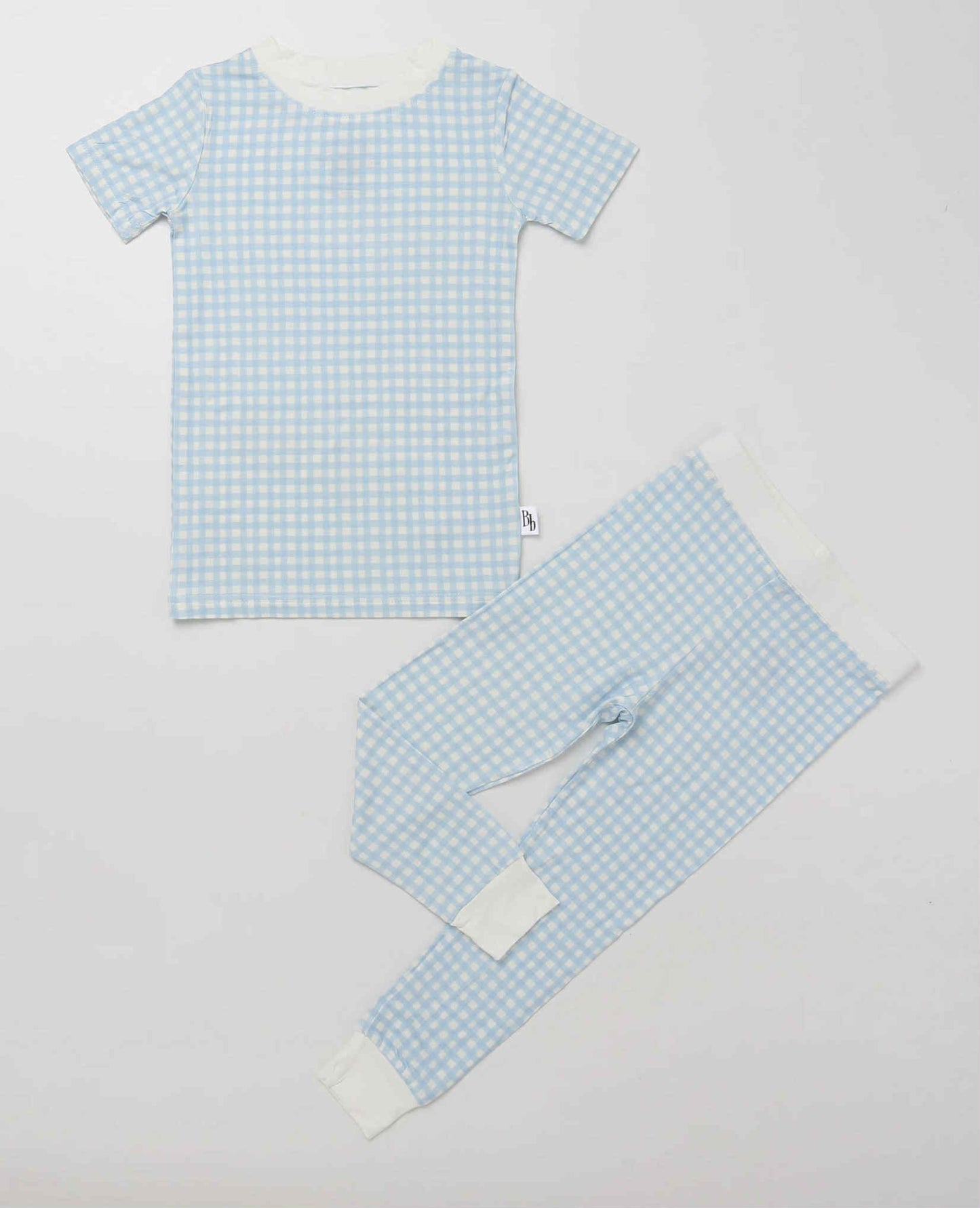 Blue Gingham Bamboo Pajamas