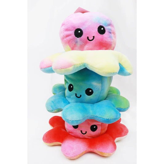 Tie Dyed Reversible Octopus Plushie - Mystery Color